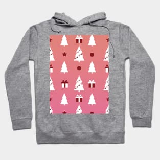 Christmas Pattern with christmas Tree, Star, Pine, Present Hoodie